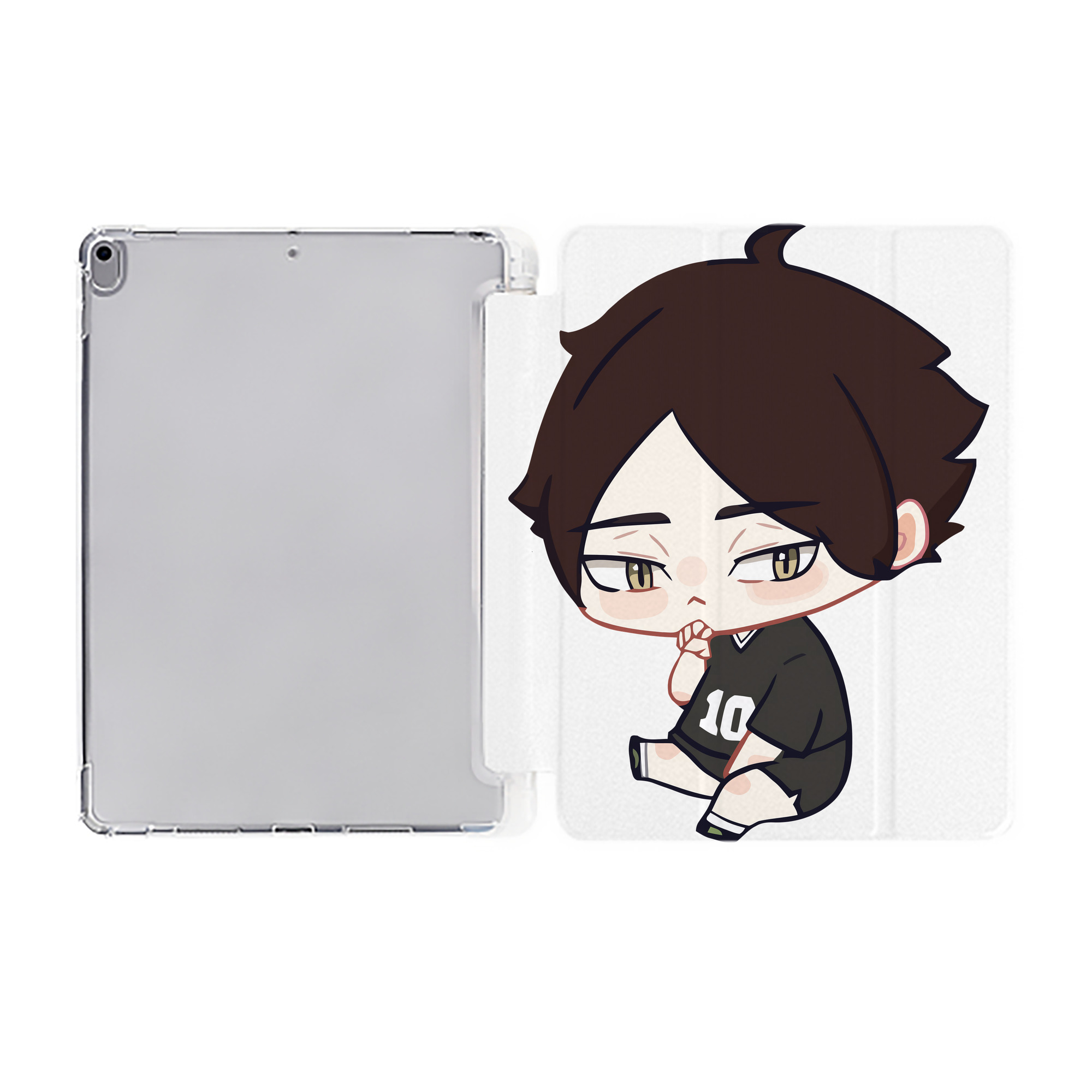（画像用） ハイキュー!! Haikyu!! IPad ケース ペン収納付き 三つ折りスタンド PUレザー×シリコン 対応機種9.5/10.5/10.9インチ